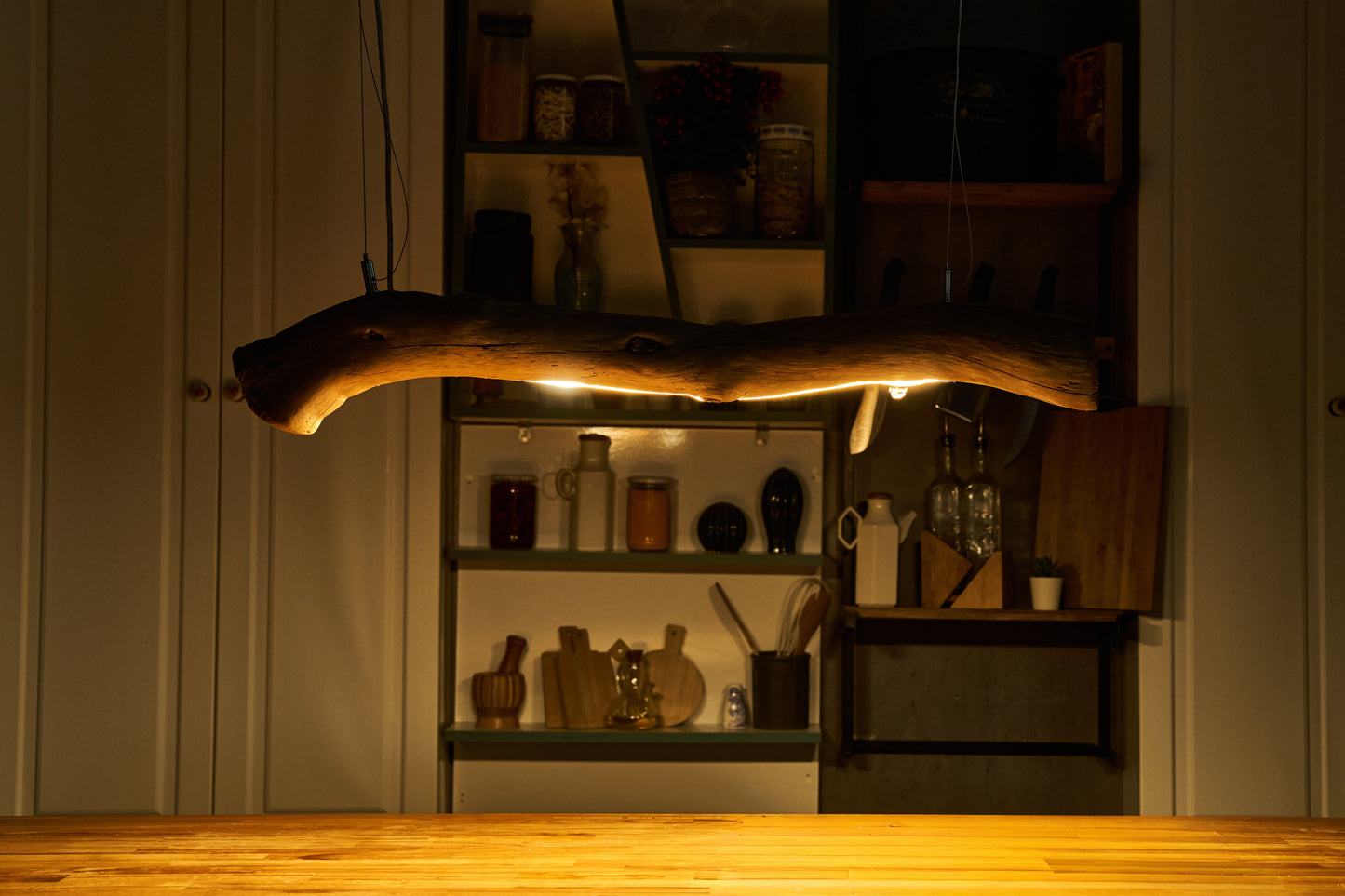 Driftwood Branch Chandelier | Rustic Wooden Ceiling Light