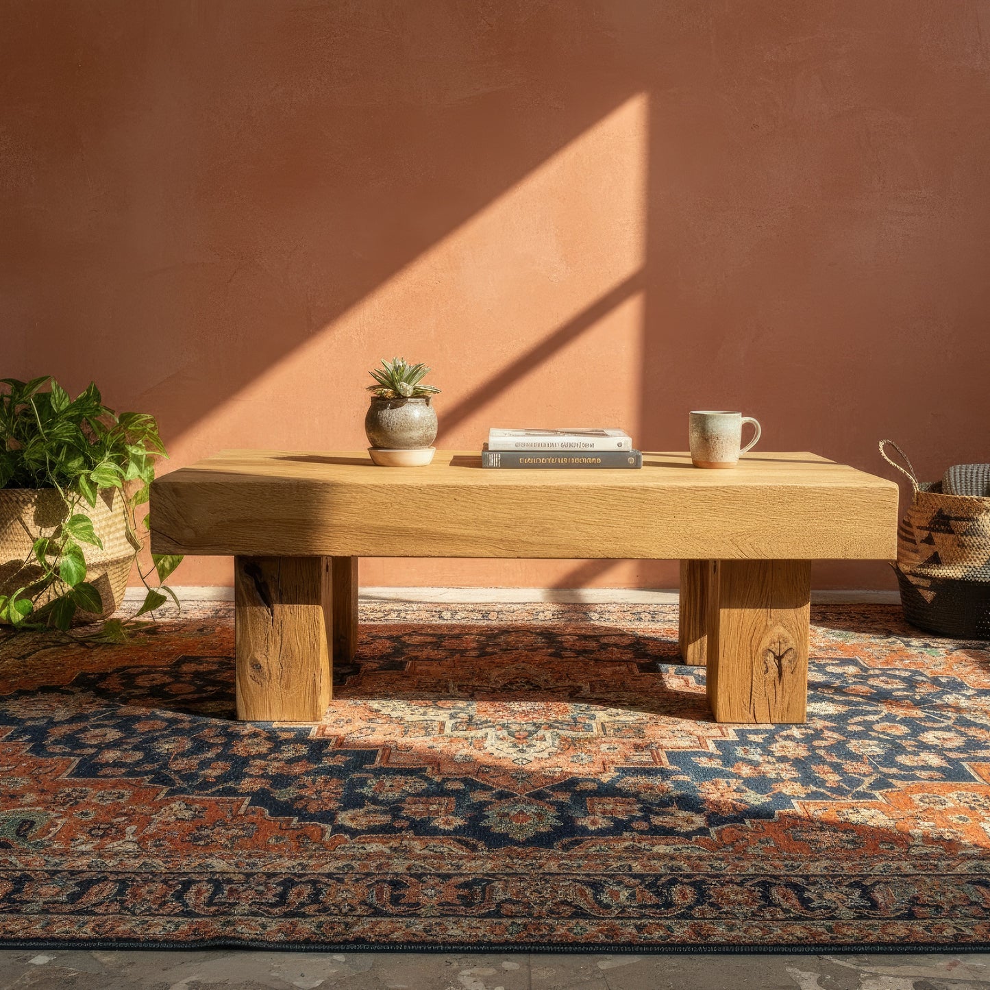 Reclaimed Oak Live Edge Coffee Table