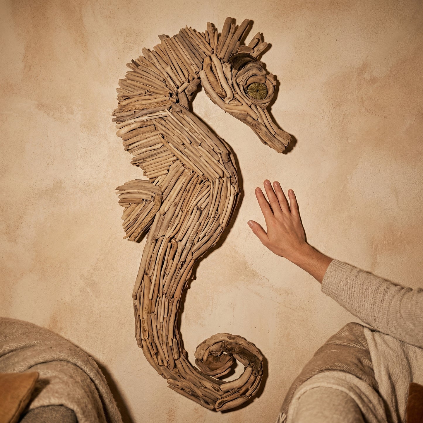 Driftwood Seahorse Wall Art | Coastal Wall Hanging Decor