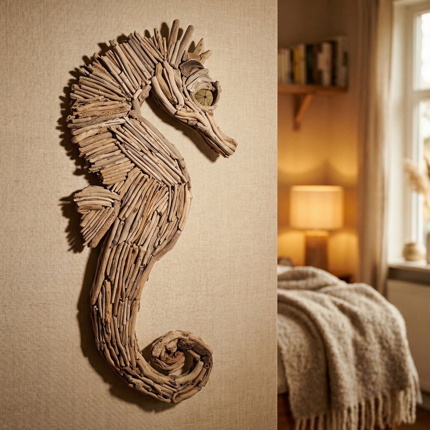 Driftwood Seahorse Wall Art | Coastal Wall Hanging Decor