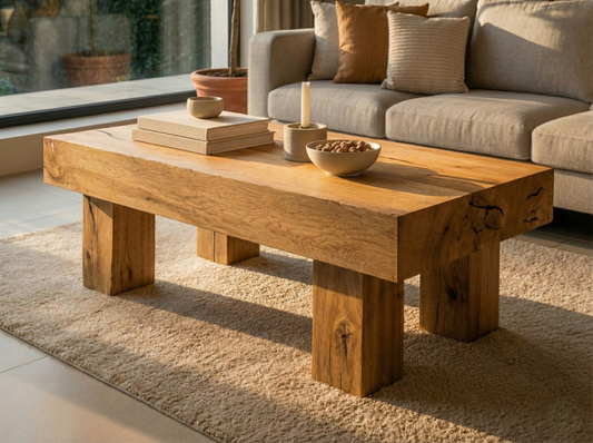 Reclaimed Oak Live Edge Coffee Table