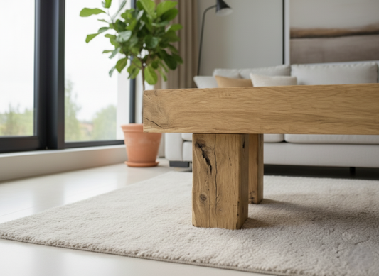 Reclaimed Oak Live Edge Coffee Table