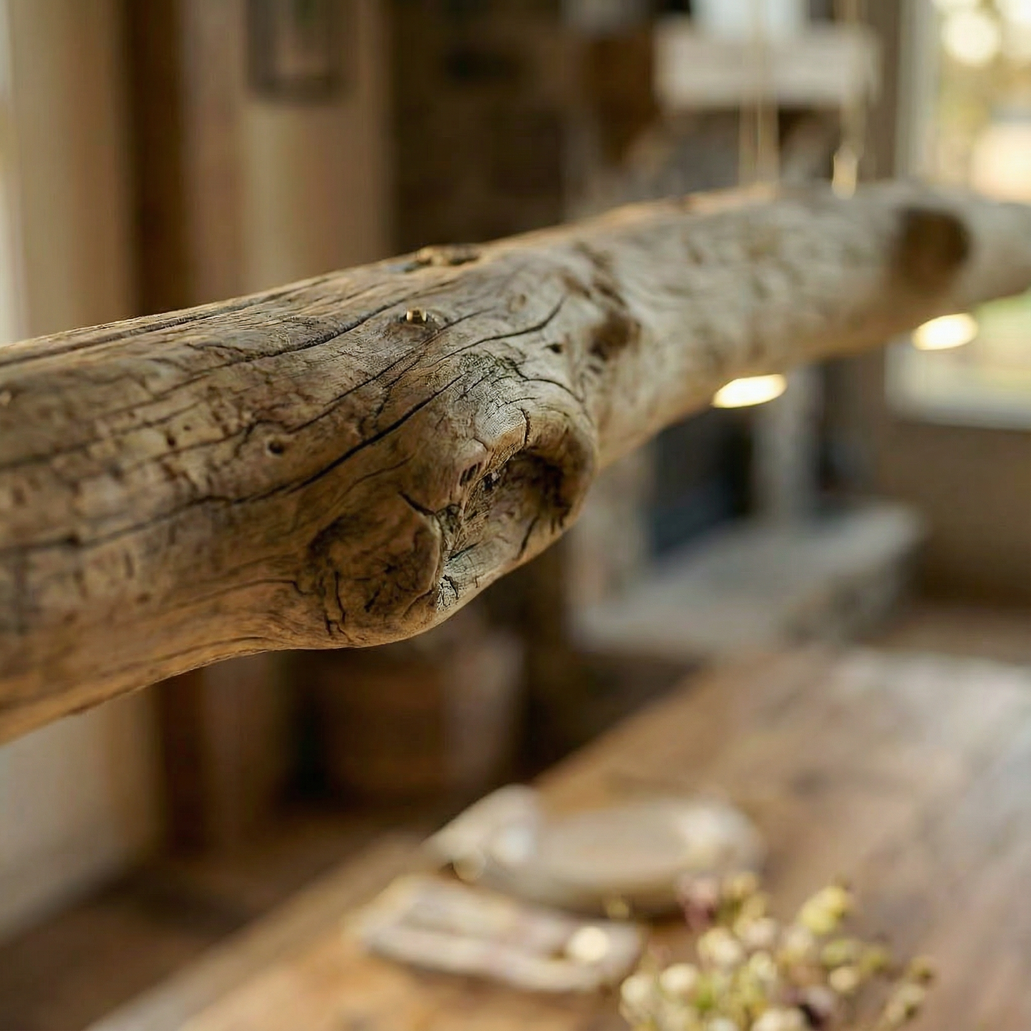 Wooden Pendant Lighting | Driftwood Ceiling Lamp for Kitchen Island