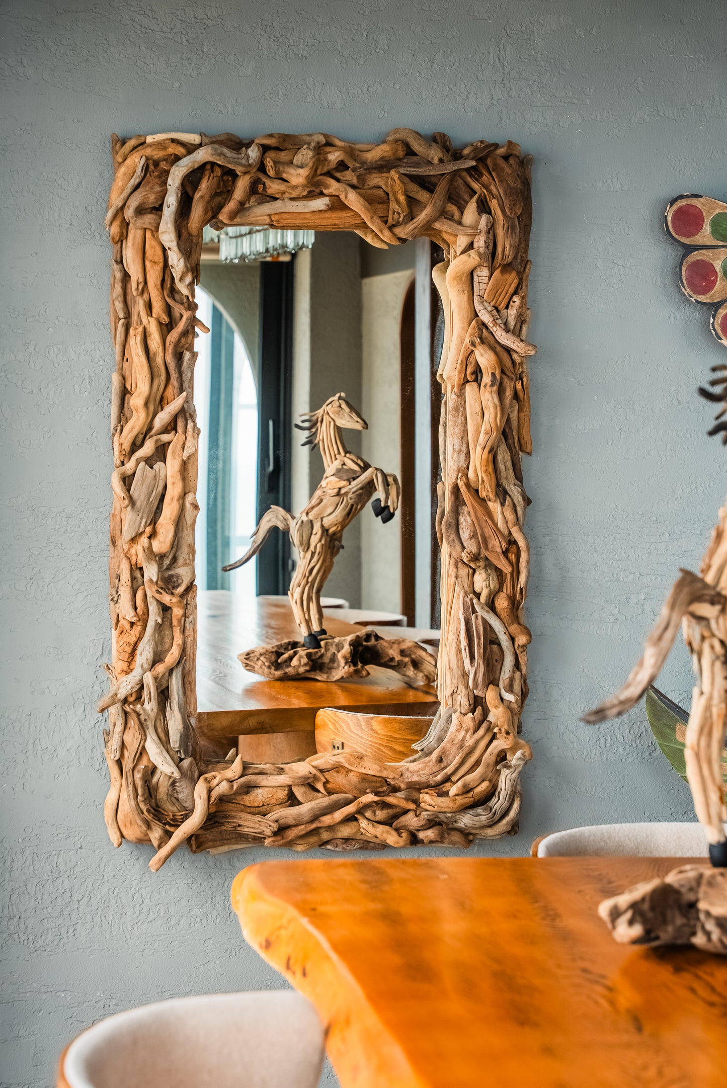 Handmade Large  Driftwood Mirror