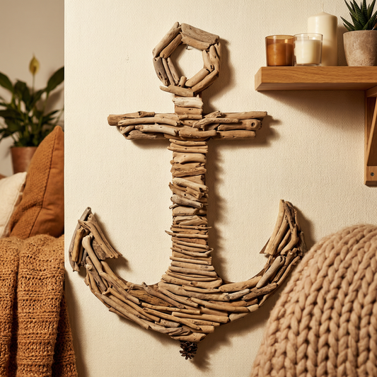 Driftwood Anchor Wall Hanging Decor
