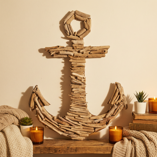 Driftwood Anchor Wall Hanging Decor