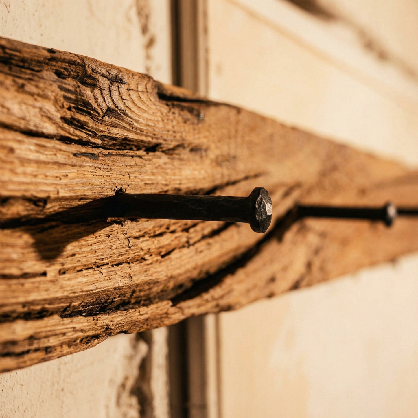 Reclaimed Wood Coat Hanger | Rustic Hanger with Hooks