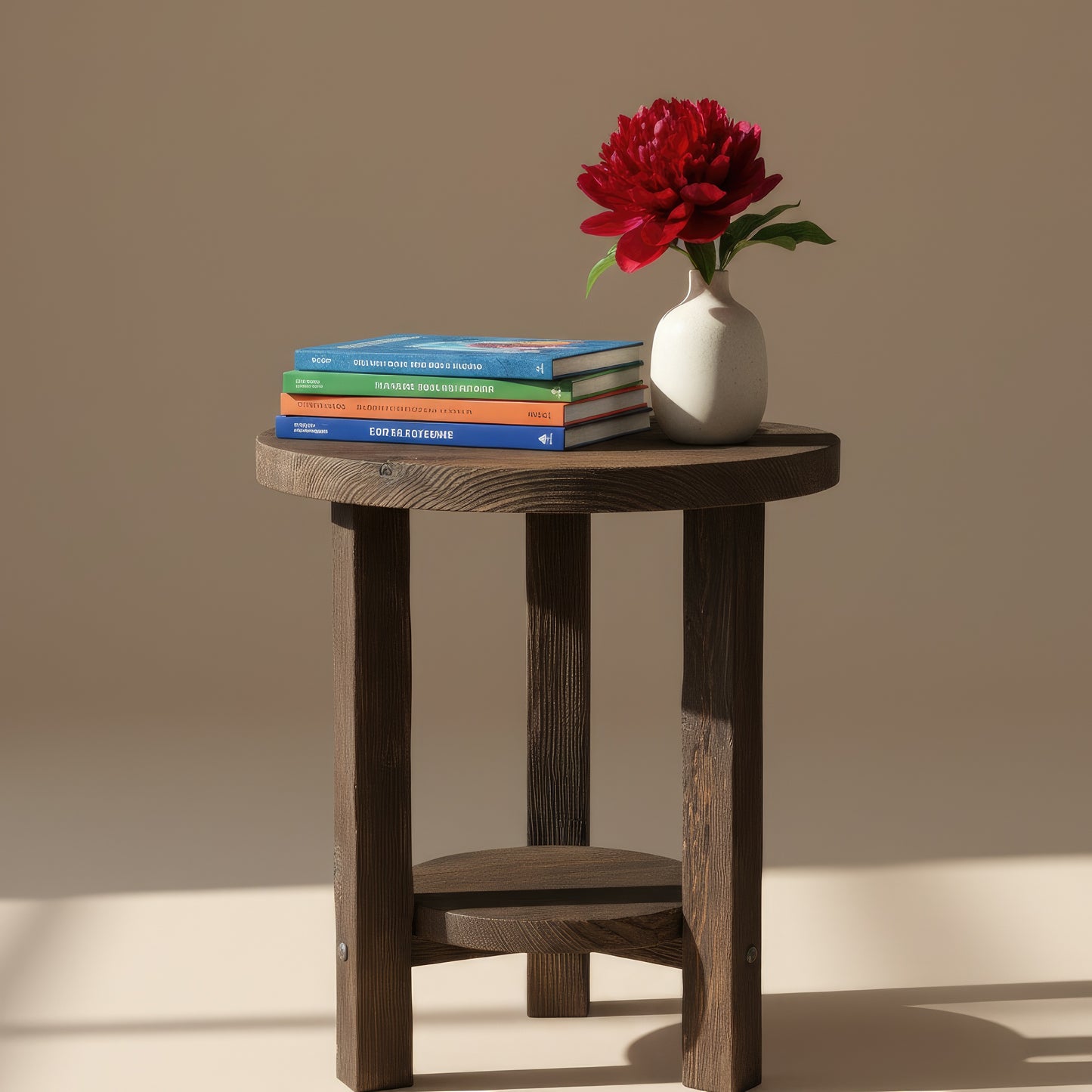 Black Wood End Table | Unique Living Room Accent