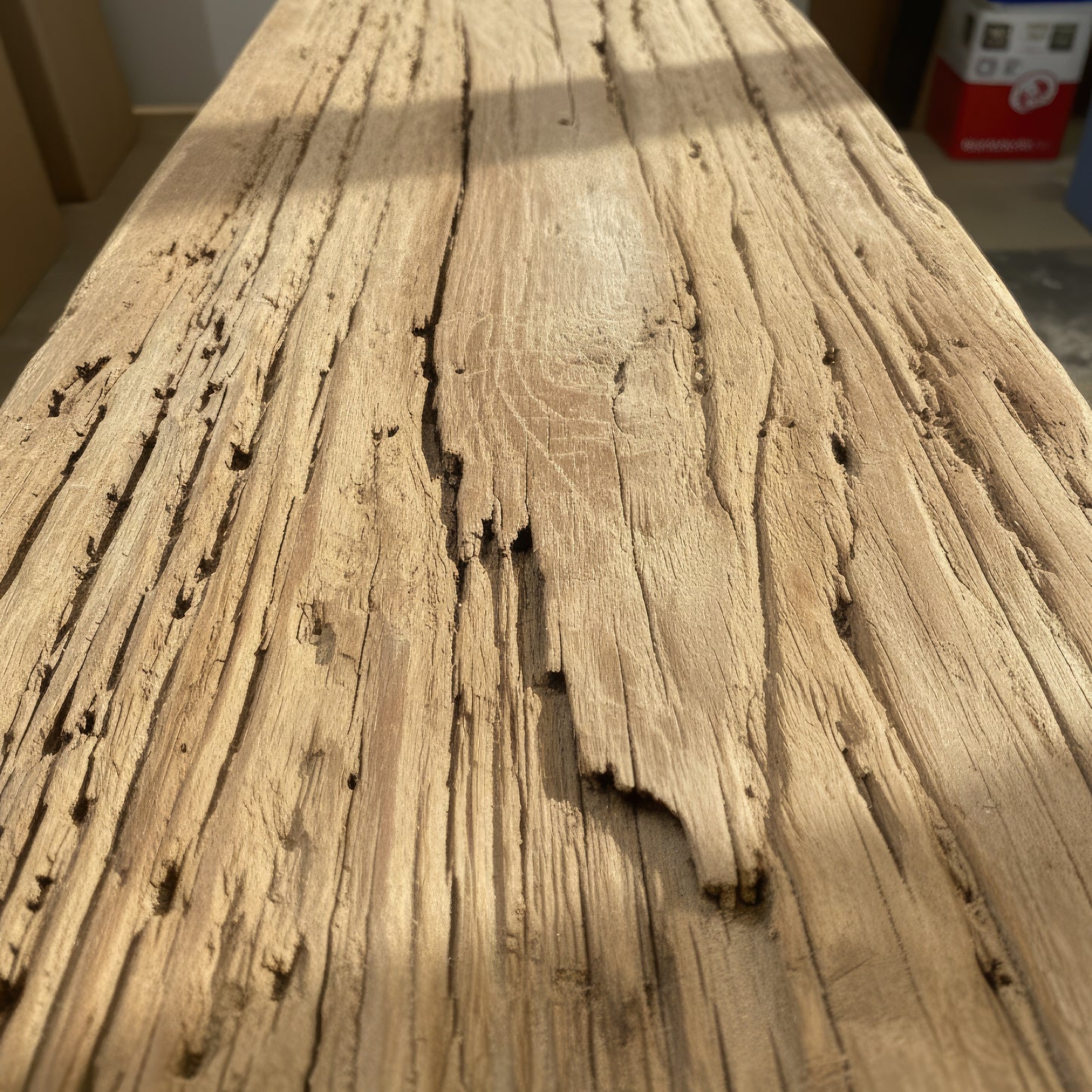Slim Console Table in Solid Oak | Rustic Entryway Table
