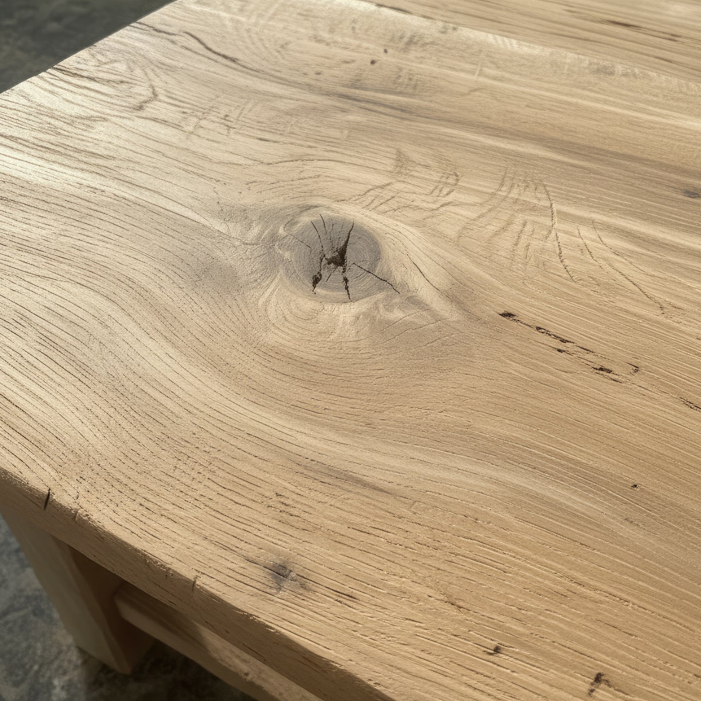 Solid Wood Coffee Table with Shelf